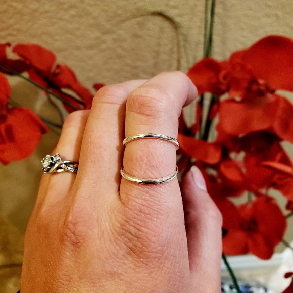 πMODA | Minimalist Silver Colored Cuff Ring sz 7 - Picture 6 of 6